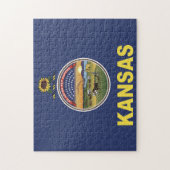 Puzzle Drapeau d'État du Kansas, États-Unis (Vertical)