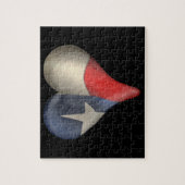 Puzzle Drapeau d'état du Texas à un coeur (Vertical)