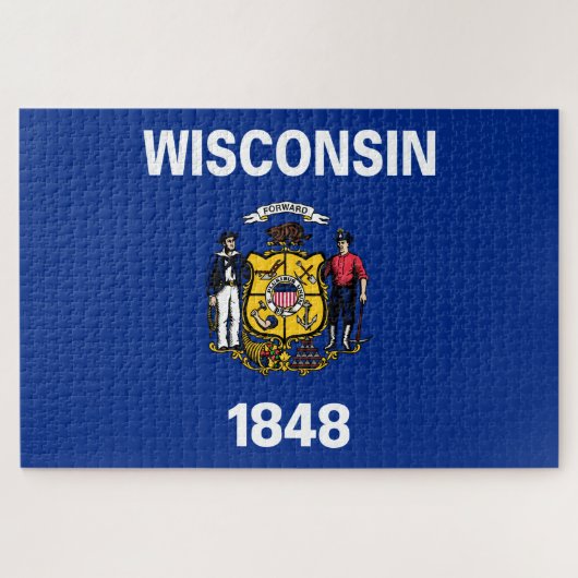 Puzzle Drapeau d'État du Wisconsin (Horizontal)