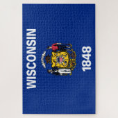 Puzzle Drapeau d'État du Wisconsin (Vertical)