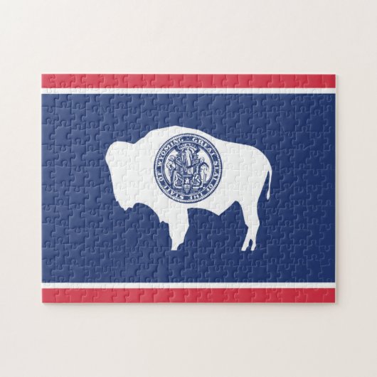 Puzzle Drapeau d'Etat du Wyoming, États-Unis (Horizontal)