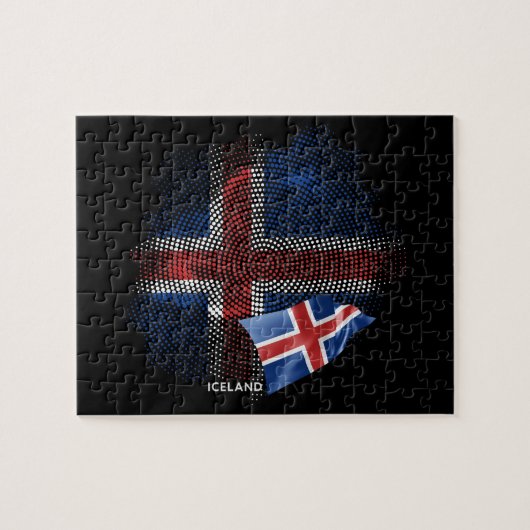 Puzzle Drapeau d'Islande (Horizontal)
