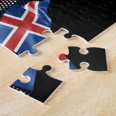 Puzzle Drapeau d'Islande (Côté)