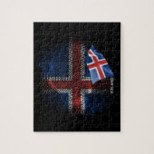 Puzzle Drapeau d'Islande (Vertical)