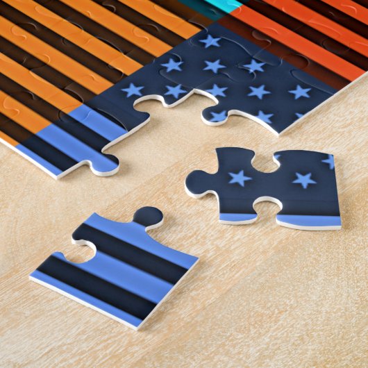 Puzzle Drapeau drôle USA (Côté)