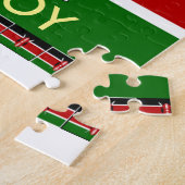 Puzzle Drapeau du Kenya : avec cadre de drapeau miniature (Côté)