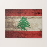 Puzzle Drapeau du Liban sur le vieux grain en bois<br><div class="desc">Drapeau du Liban sur le vieux grain en bois Sentez-vous libre pour modifier la conception selon vos propres préférences. Vous pouvez changer l'emplacement de conception, l'orientation, les couleurs d'arrière - plan et la taille. En outre, vous pouvez ajouter votre propre texte, ou le slogan a placé sa police, emplacement et...</div>