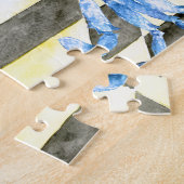 Puzzle Drapeau du Maryland d'aquarelle et crabe bleu (Côté)