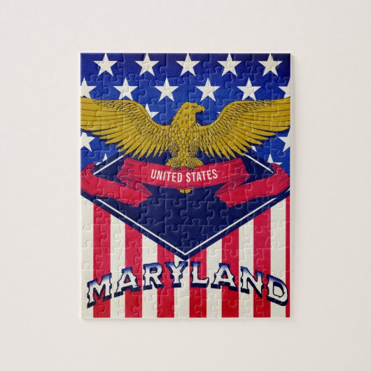 Puzzle Drapeau du Maryland USA (Vertical)