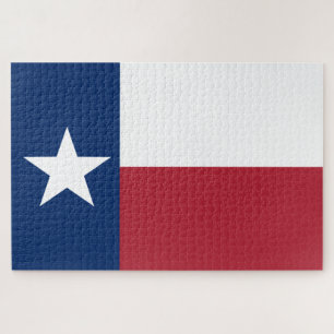 Puzzle Drapeau du Texas rouge blanc et bleu