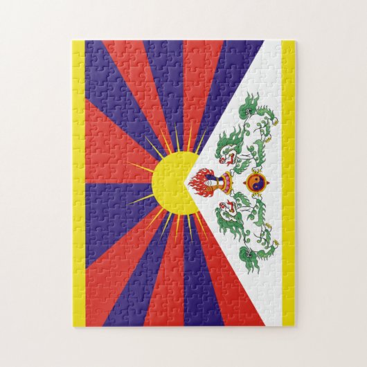 Puzzle Drapeau du Tibet libre (Vertical)