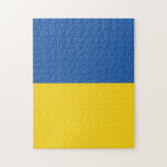 Puzzle Drapeau d'Ukraine<br><div class="desc">Le drapeau de l'Ukraine est une bannière de deux bandes horizontales de taille égale de bleu et jaune. Le dessus représente le ciel et le jaune représente le blé. Le drapeau national de l'Ukraine</div>