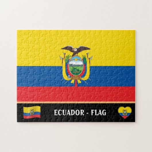 Puzzle Drapeau équatorien & pays équatorien / Equateur (Horizontal)