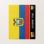 Puzzle Drapeau équatorien & pays équatorien / Equateur (Vertical)