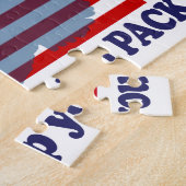 Puzzle Drapeau et Aigle Patriot - Drapeau USA (Côté)