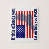 Puzzle Drapeau et Aigle Patriot - Drapeau USA (Vertical)