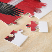 Puzzle Drapeau Et Aigle Peints D'Art Folk (Côté)