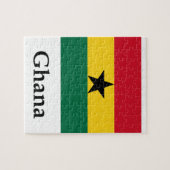 Puzzle Drapeau et nom du Ghana (Horizontal)
