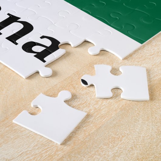 Puzzle Drapeau et nom du Ghana (Côté)