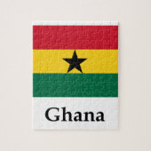 Puzzle Drapeau et nom du Ghana (Vertical)