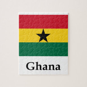 Puzzle Drapeau et nom du Ghana