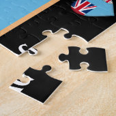 Puzzle Drapeau fidjien & Pays fidjien / Îles Fidji (Côté)