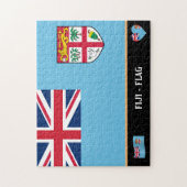 Puzzle Drapeau fidjien & Pays fidjien / Îles Fidji (Vertical)