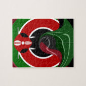 Puzzle Drapeau Fluid Kenyan : Un design moderne (Horizontal)