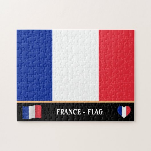 Puzzle Drapeau français / Pays français / France (Horizontal)