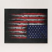 Puzzle Drapeau Grunge U.S.A (Horizontal)