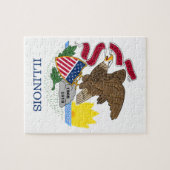 PUZZLE DRAPEAU ILLINOIS (Horizontal)
