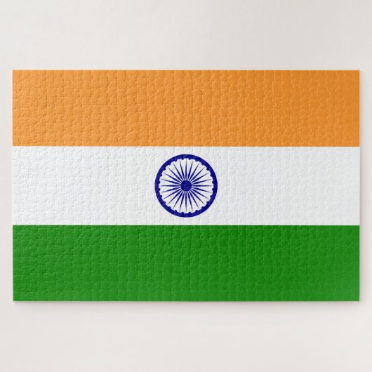 Puzzle Drapeau indien (Inde) (Pays d'Asie du Sud) (Bharat (Horizontal)