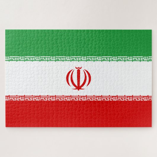 Puzzle Drapeau iranien (Iran) (Persan) (Horizontal)