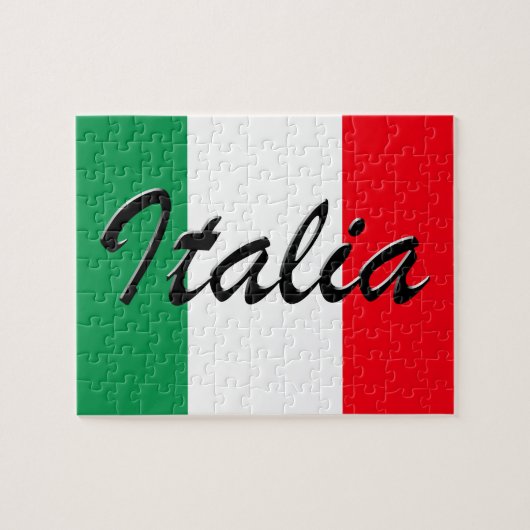 Puzzle Drapeau Italia - Haute Qualité (Horizontal)