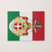 Puzzle Drapeau italien avec insigne du Royaume d'Italie (Horizontal)