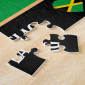Puzzle Drapeau jamaïcain et pays jamaïcain / Jamaïque (Côté)