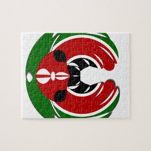 Puzzle Drapeau kényan (Horizontal)