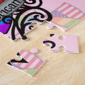 Puzzle Drapeau lesbien gai de bouclier de fierté (Côté)