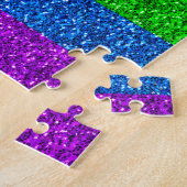 Puzzle Drapeau LGBT vibrante parties scintillant arc-en-c (Côté)