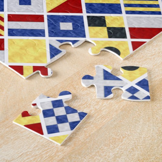 Puzzle Drapeau marin coloré Motif Nautique difficile (Côté)