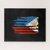 Puzzle Drapeau mi-américain mi-philippin Philippines (Horizontal)