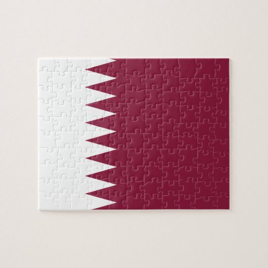 Puzzle Drapeau national du monde du Qatar (Horizontal)
