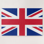 Puzzle Drapeau national Union Jack Royaume-Uni Angleterre<br><div class="desc">Depuis 1606, le drapeau de l'Union, le drapeau royal de l'Union ou l'Union Jack est le drapeau national du Royaume-Uni. Champ bleu sur lequel la croix de Saint-André contrechangea avec la croix de Saint-Patrick, sur toute la croix de Saint-Georges fimbriquée. Ce travail créé par le Gouvernement du Royaume-Uni est du...</div>