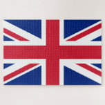 Puzzle Drapeau national Union Jack Royaume-Uni Angleterre<br><div class="desc">Depuis 1606, le drapeau de l'Union, le drapeau royal de l'Union ou l'Union Jack est le drapeau national du Royaume-Uni. Champ bleu sur lequel la croix de Saint-André contrechangea avec la croix de Saint-Patrick, sur toute la croix de Saint-Georges fimbriquée. Ce travail créé par le Gouvernement du Royaume-Uni est du...</div>
