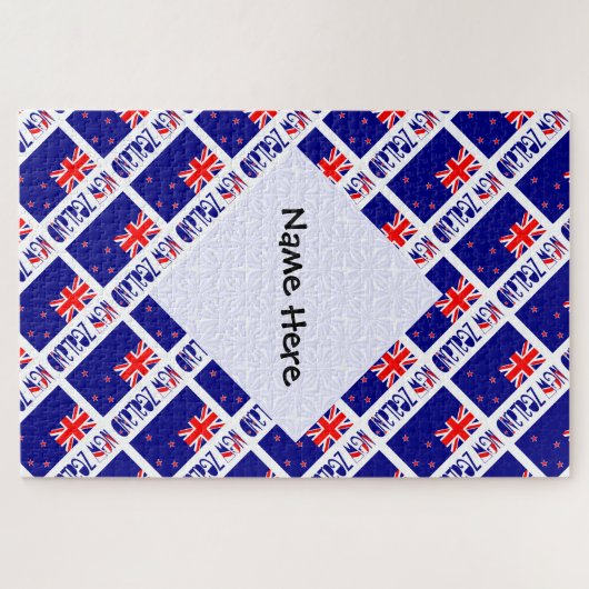 Puzzle Drapeau néo-zélandais et néo-zélandais marqué Votr (Horizontal)