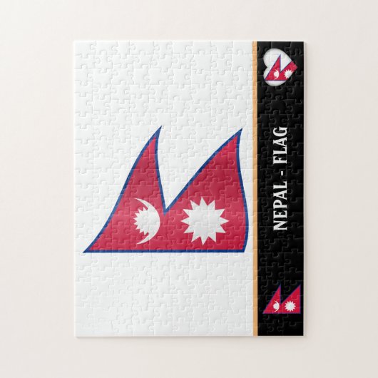 Puzzle Drapeau népalais & Pays népalais / Népal (Vertical)