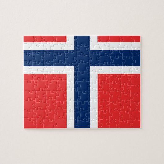 Puzzle Drapeau norvégien (Horizontal)