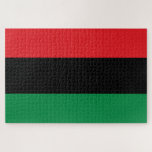 Puzzle Drapeau panafricain de l'UNIA<br><div class="desc">Le drapeau panafricain - aussi connu sous le nom de drapeau de l'UNIA, le drapeau afro-américain, le drapeau de libération noire et d'autres noms divers est un drapeau tricolore composé de trois bandes horizontales égales de (du haut vers le bas) rouge, noir et vert.</div>