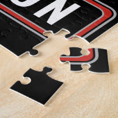 Puzzle Drapeau patriotique personnalisé de pompier (Côté)