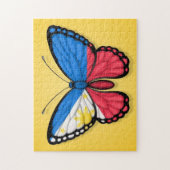 Puzzle Drapeau philippin de papillon sur le jaune (Vertical)